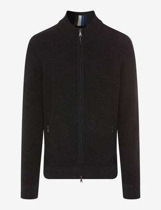 BRAX JOHN Strickjacke/Cardigan - Midnight Charcoal Melange - 70121400 212007-07