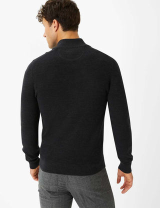 BRAX JOHN Strickjacke/Cardigan - Midnight Charcoal Melange - 70121400 212007-07