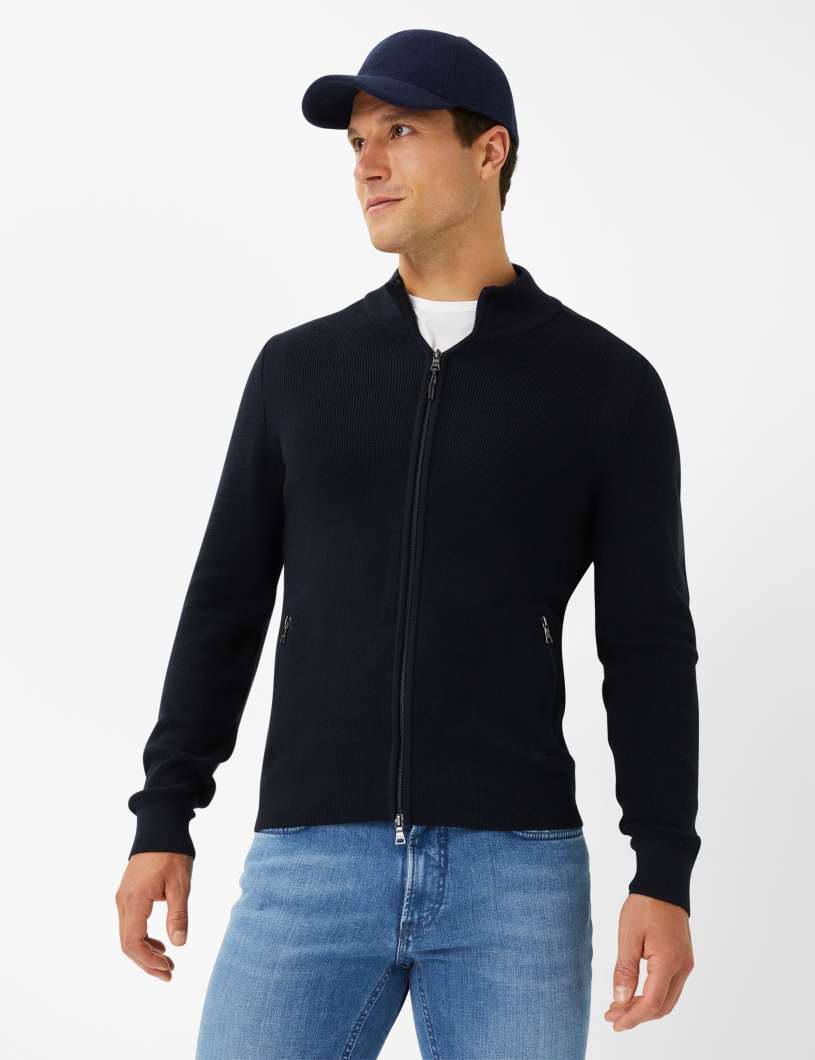 BRAX JOHN Strickjacke - Midnight Indigo - 70121400 212007-22 von BRAX