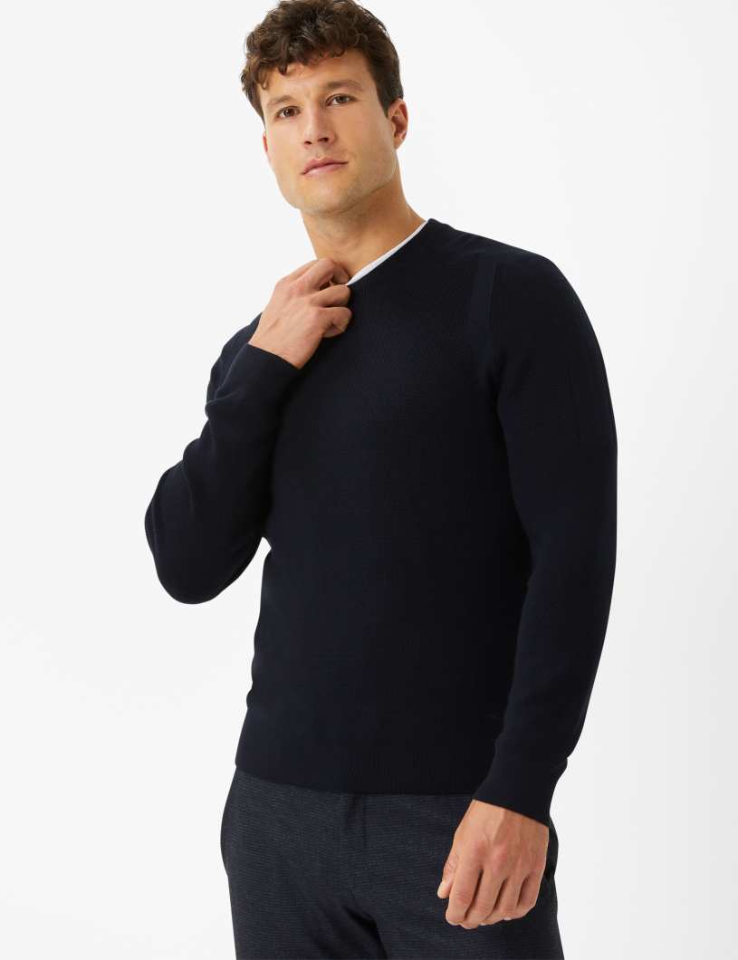 BRAX ROY Pullover/Longsleeve - Midnight Blue Navy - 70121900 212007-22 von BRAX