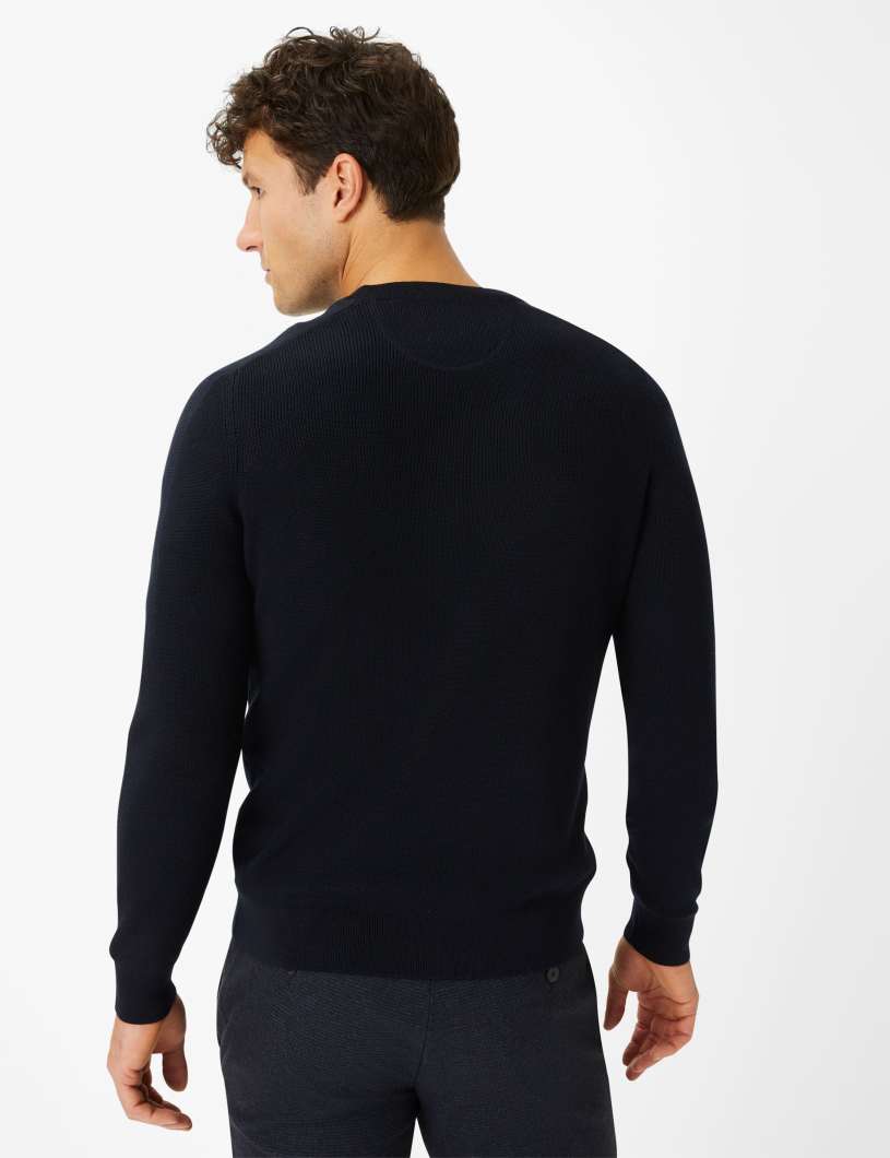 BRAX ROY Pullover/Longsleeve - Midnight Blue Navy - 70121900 212007-22 von BRAX