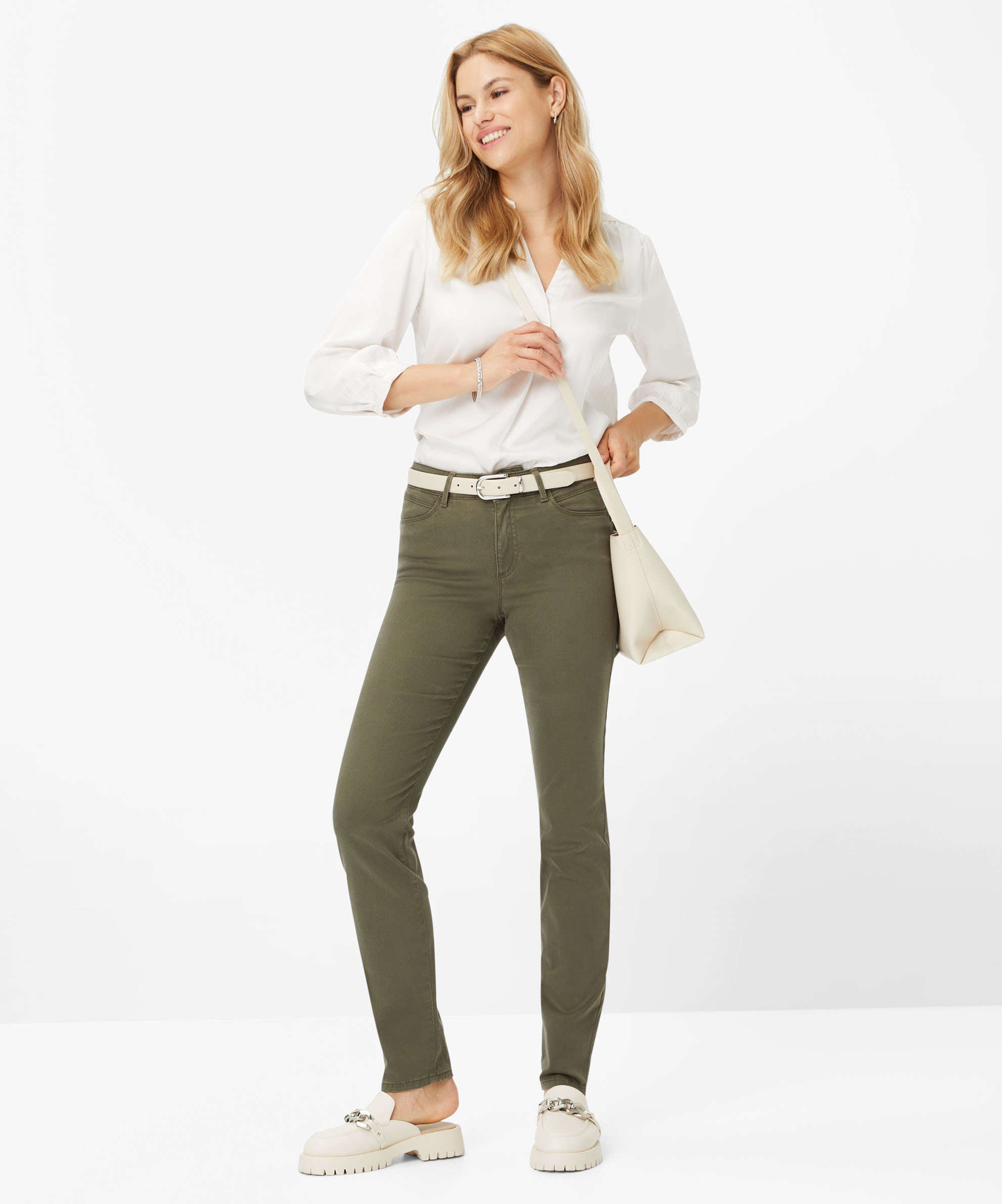 BRAX SHAKIRA Stoffhose - Olive Mist - 9910920 71-1707-30 von BRAX