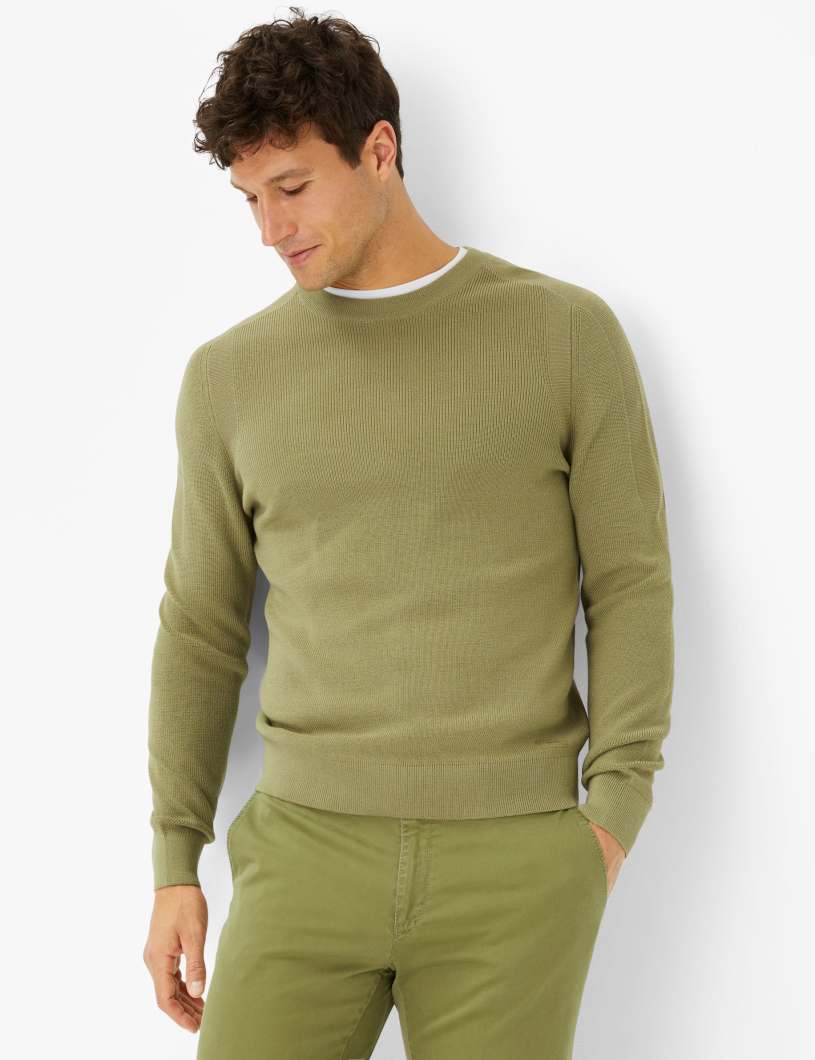 BRAX ROY Pullover/Longsleeve - Mossy Meadow Green - 70121900 212007-38 von BRAX