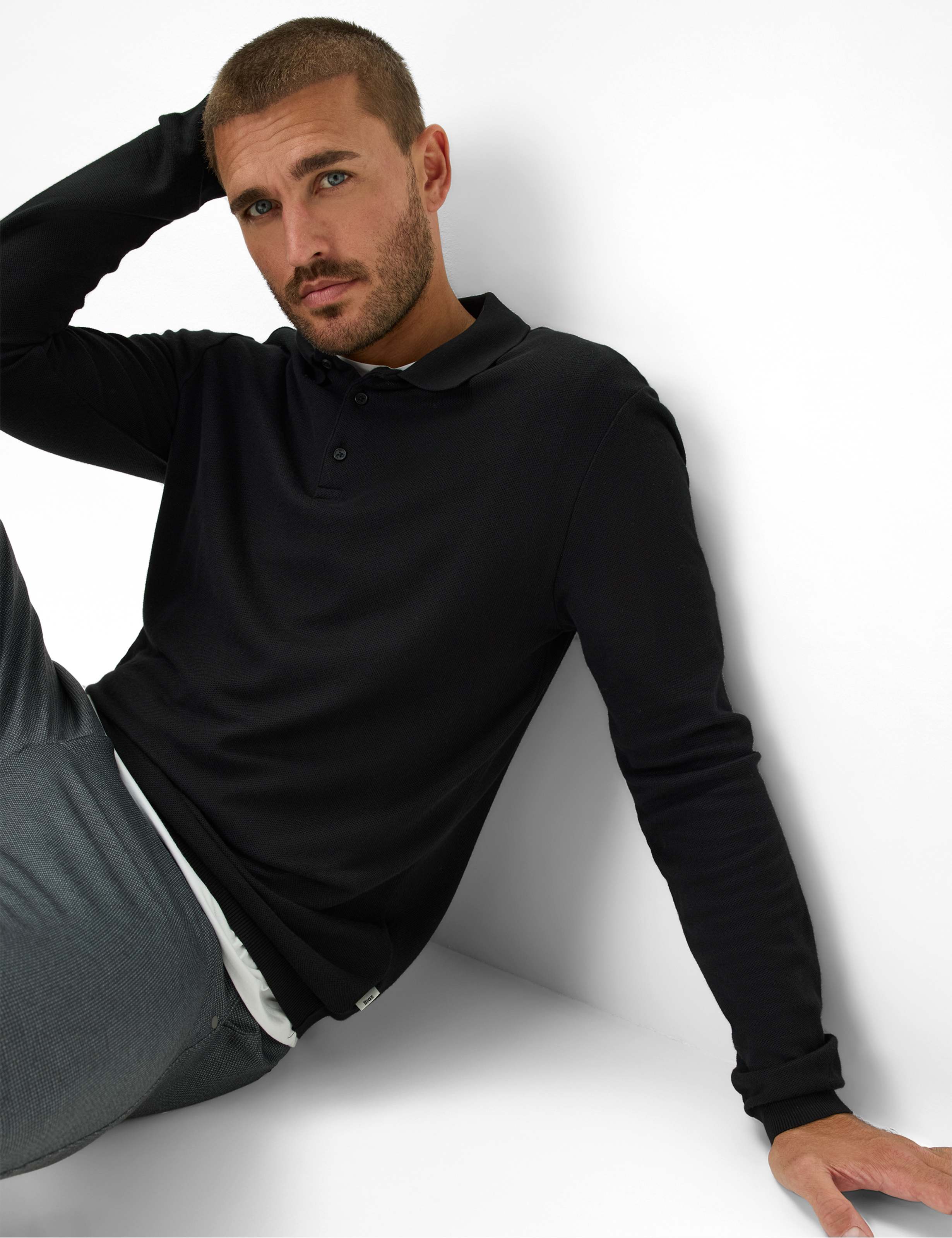 BRAX PAROS Longarm Shirt - Midnight Woven Black - 70434000 21-4307-02 von BRAX