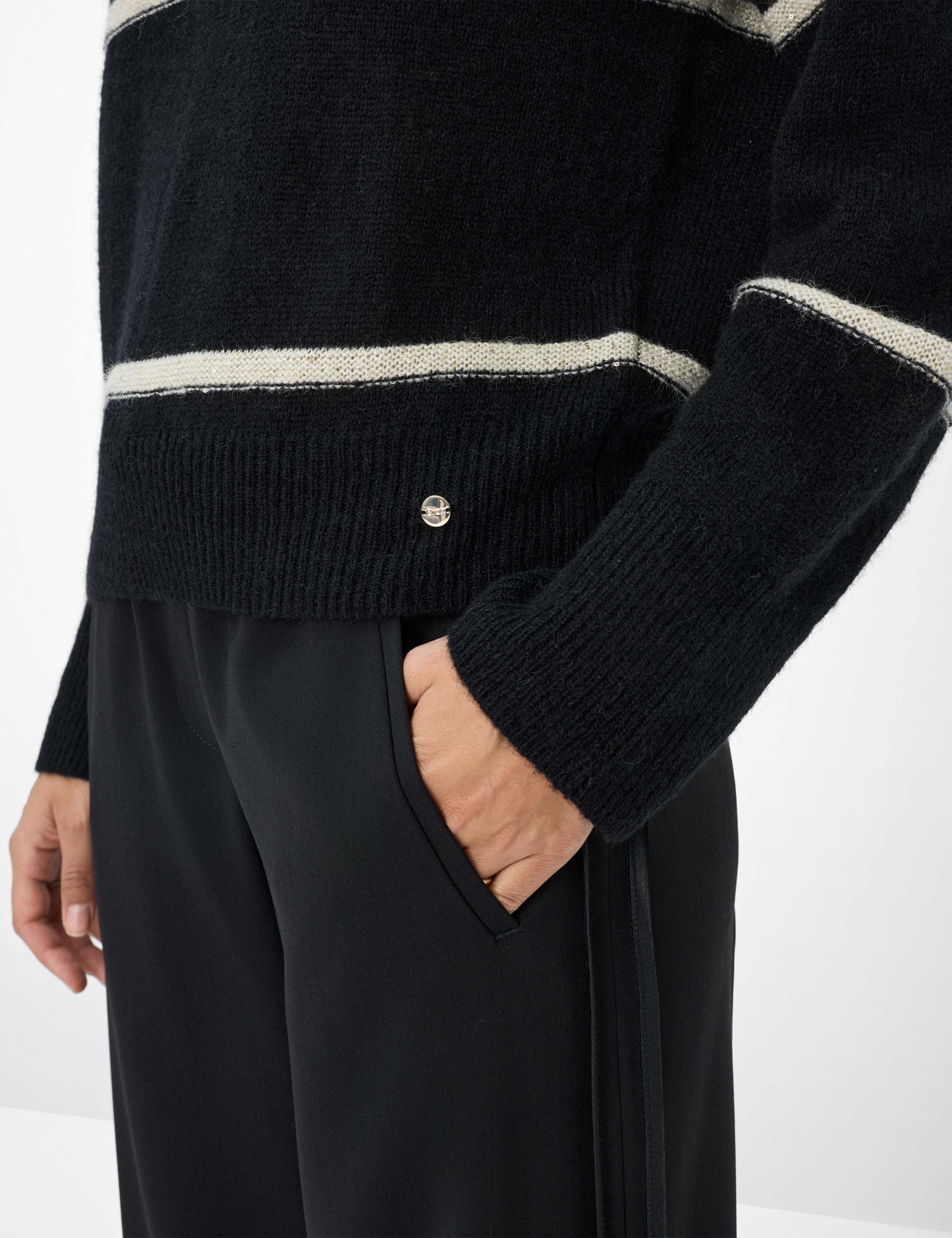 BRAX LISA Strickpullover - Cream Stripe Night - 90189900 31-2277-02 von BRAX