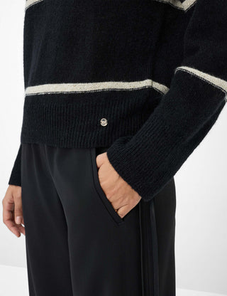 BRAX LISA Strickpullover - Cream Stripe Night - 90189900 31-2277-02