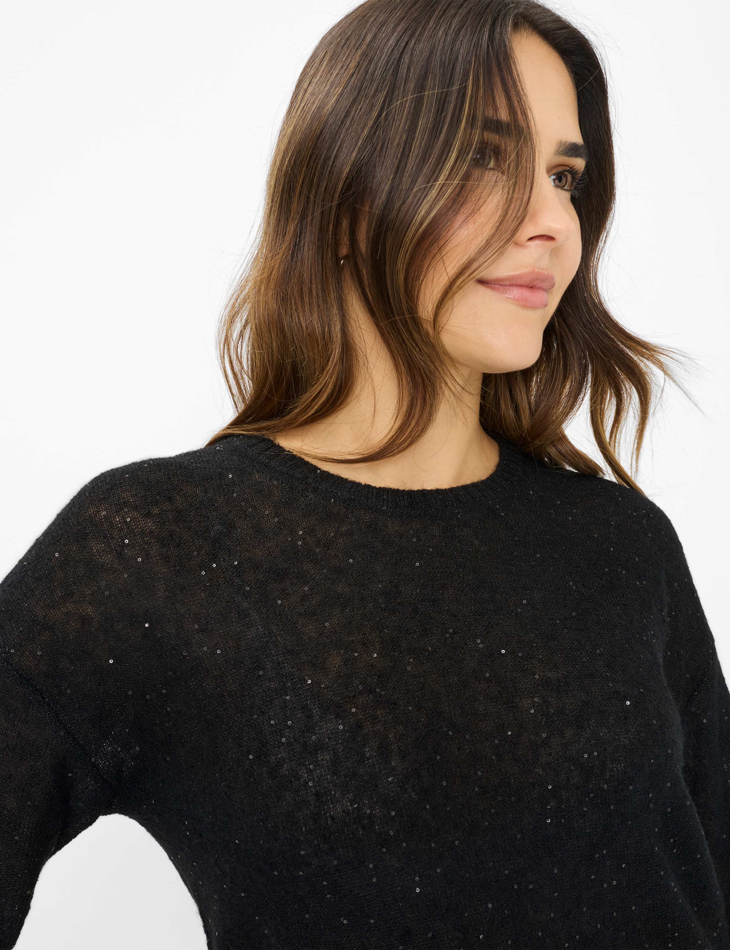 BRAX LESLEY Strickpullover - Midnight Glitter Black - 90191000 31-2297-02 von BRAX