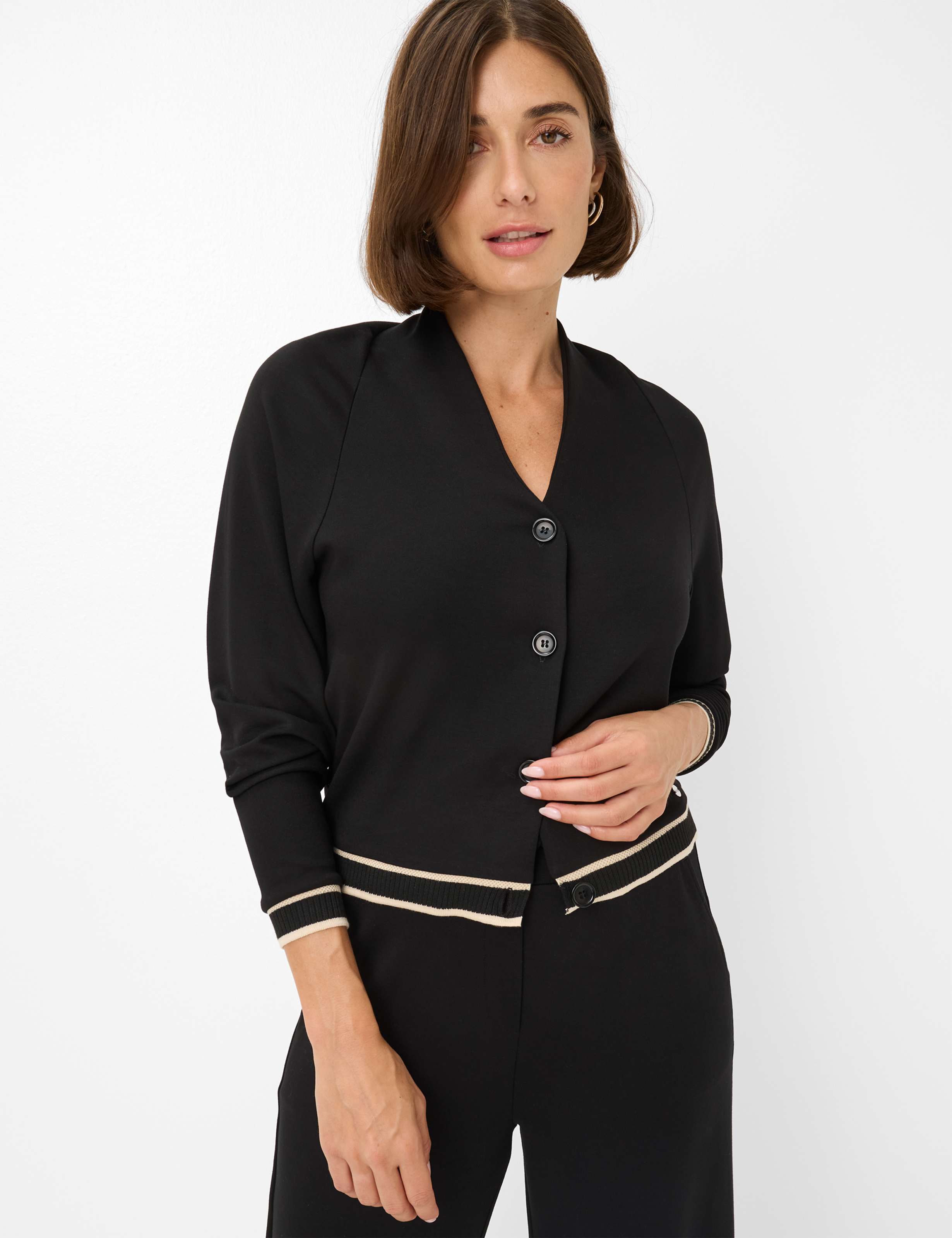 BRAX BELE.L Strickjacke Cardigan - Moonless Noir - 90653100 37-3808-02