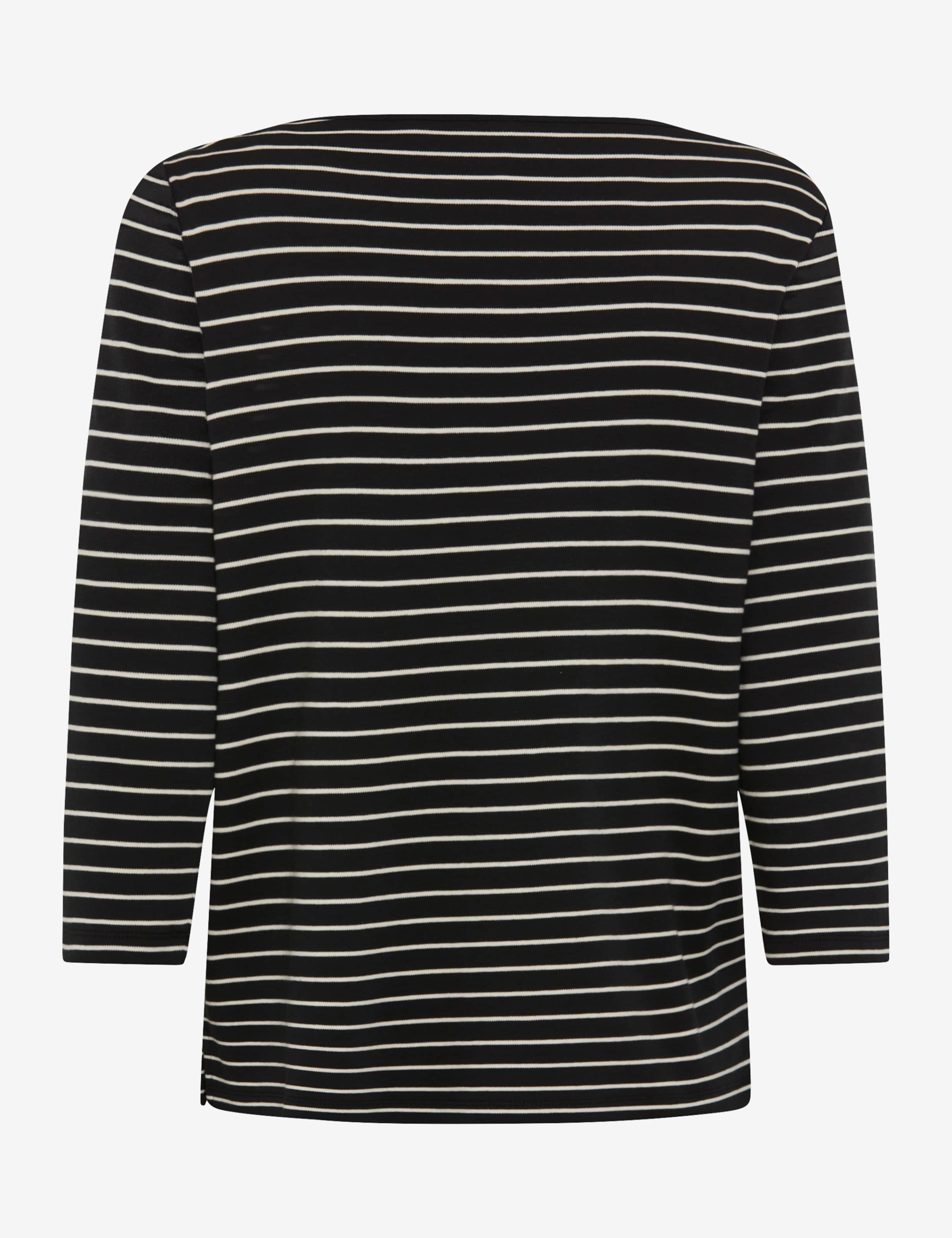 BRAX CIRA.M 3/4-Arm Shirt - Ivory Noir Stripe - 90651300 37-5868-02