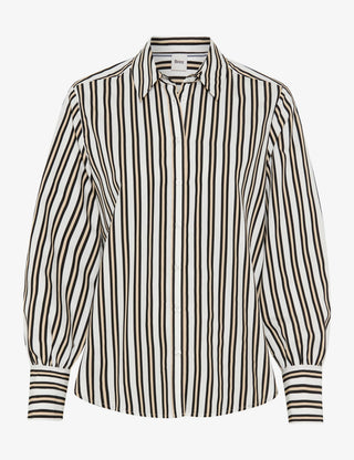 BRAX VIC Langarm Bluse - Seaside Sahara Stripe - 94126000 41-8857-02