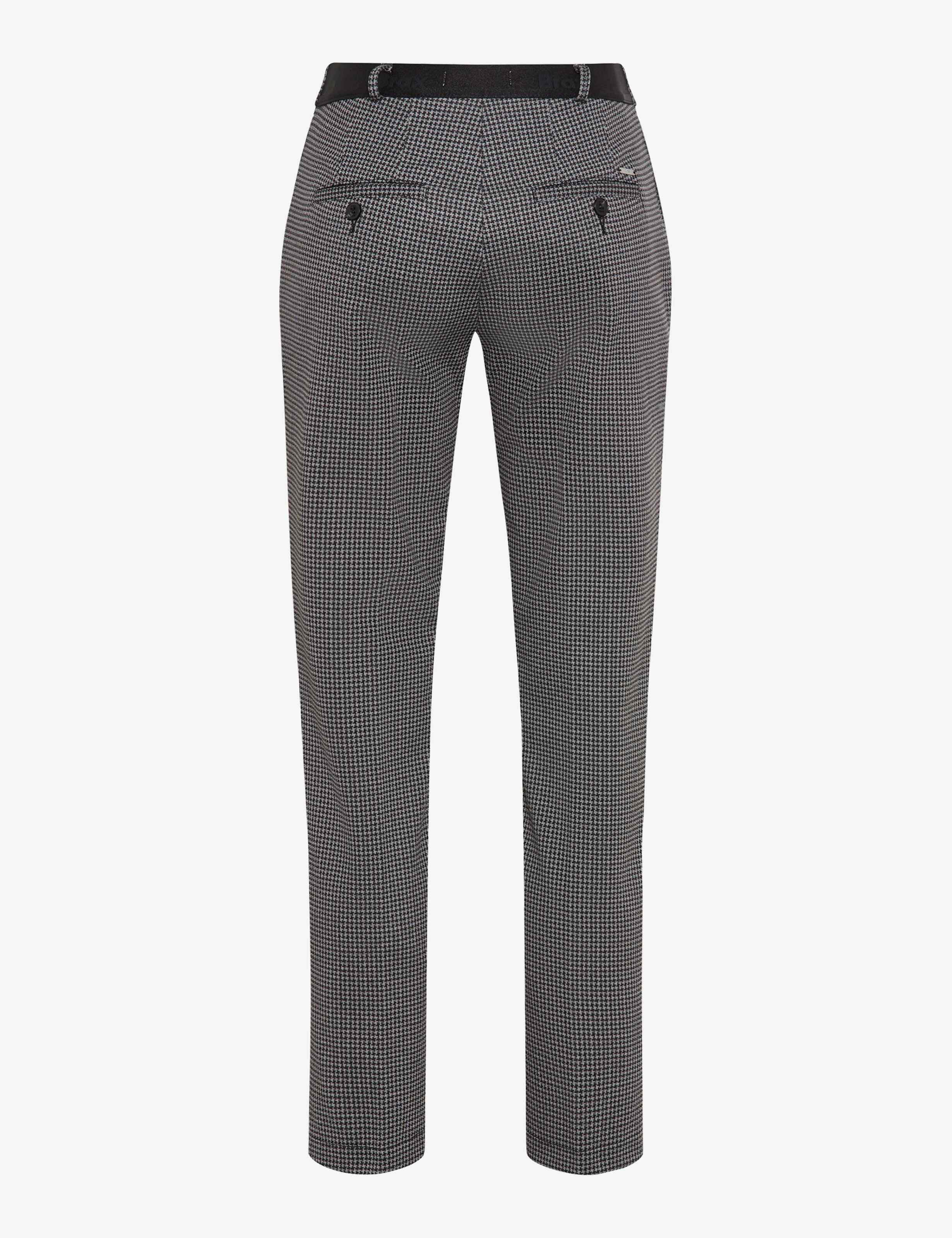 BRAX MARON S Pull On Chino - Houndstooth Charcoal Grey - 9212320 71-5827-06 von BRAX