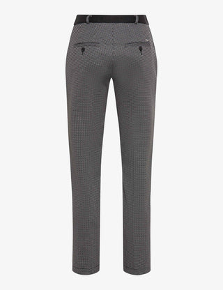 BRAX MARON S Pull On Chino - Houndstooth Charcoal Grey - 9212320 71-5827-06