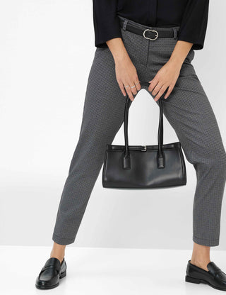 BRAX MARON S Pull On Chino - Houndstooth Charcoal Grey - 9212320 71-5827-06