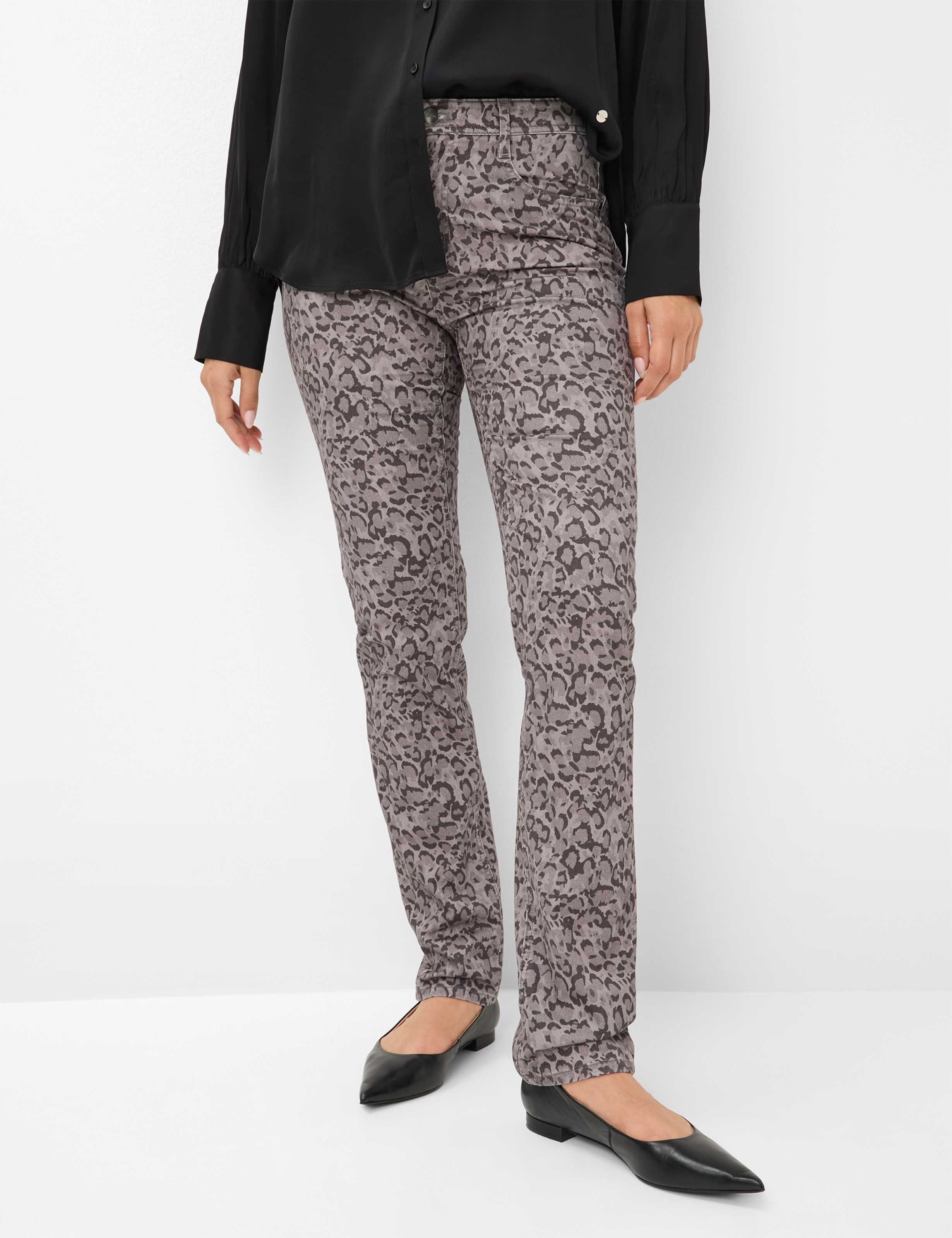 BRAX MARY Hose - Stone Leopard Smoke - 9811220 77-1728-06