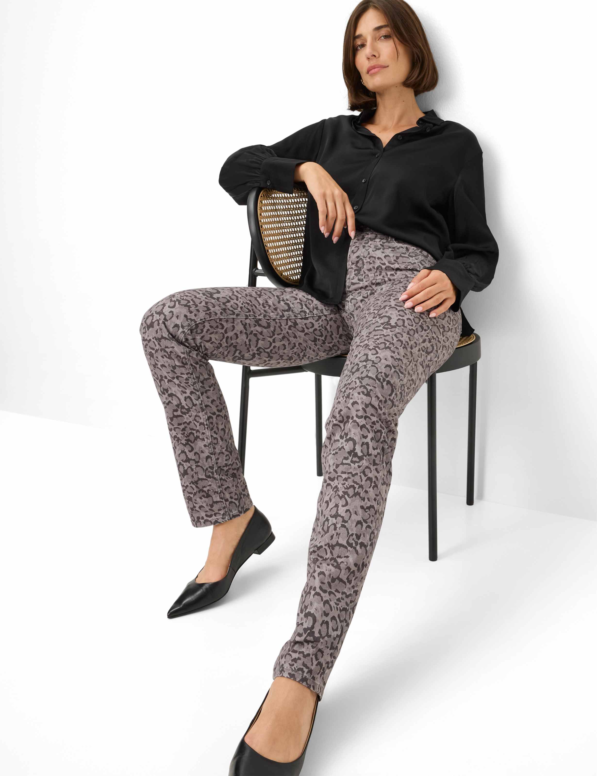 BRAX MARY Hose - Stone Leopard Smoke - 9811220 77-1728-06 von BRAX