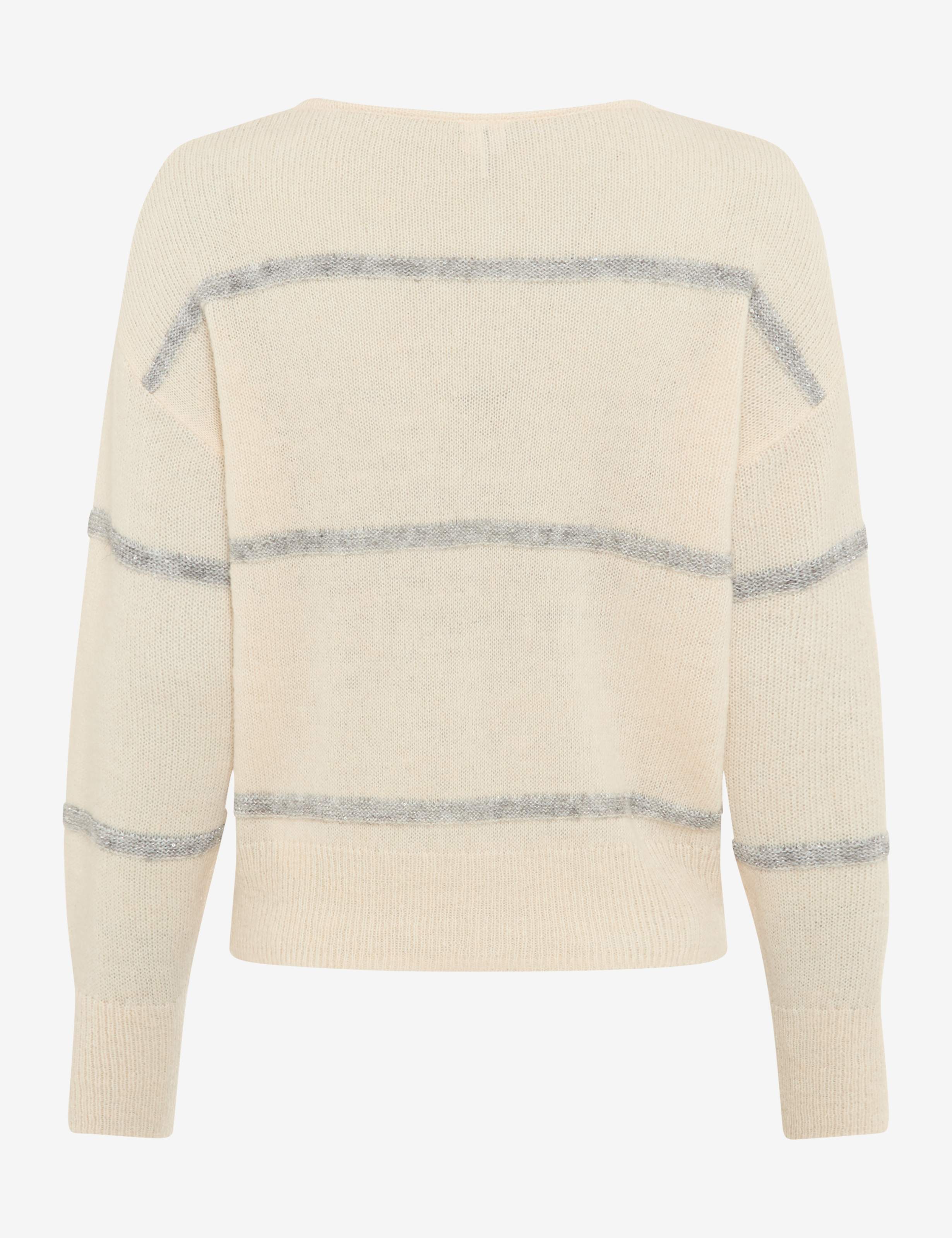 BRAX LISA Pullover/Longsleeve - Misty Oyster Stripes - 90189900 31-2277-08