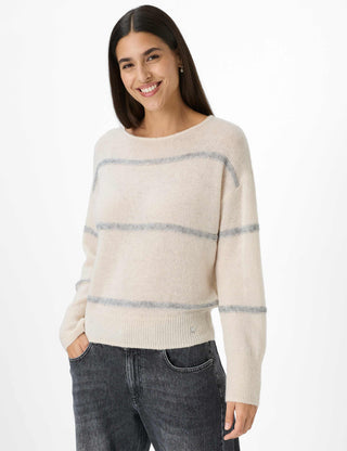 BRAX LISA Pullover/Longsleeve - Misty Oyster Stripes - 90189900 31-2277-08