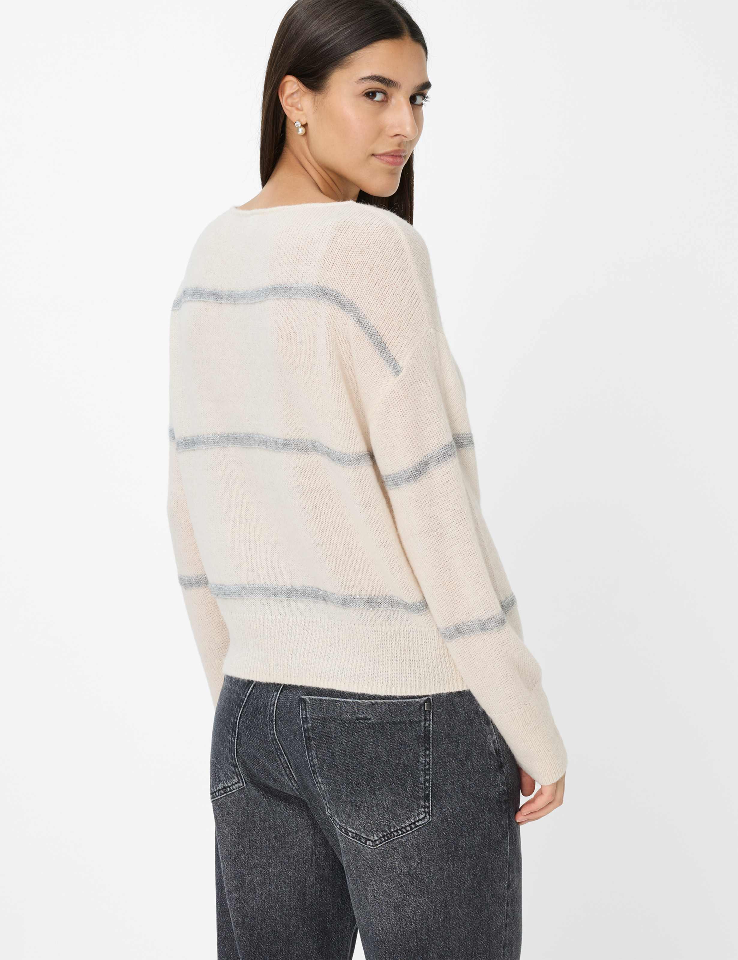 BRAX LISA Pullover/Longsleeve - Misty Oyster Stripes - 90189900 31-2277-08 von BRAX
