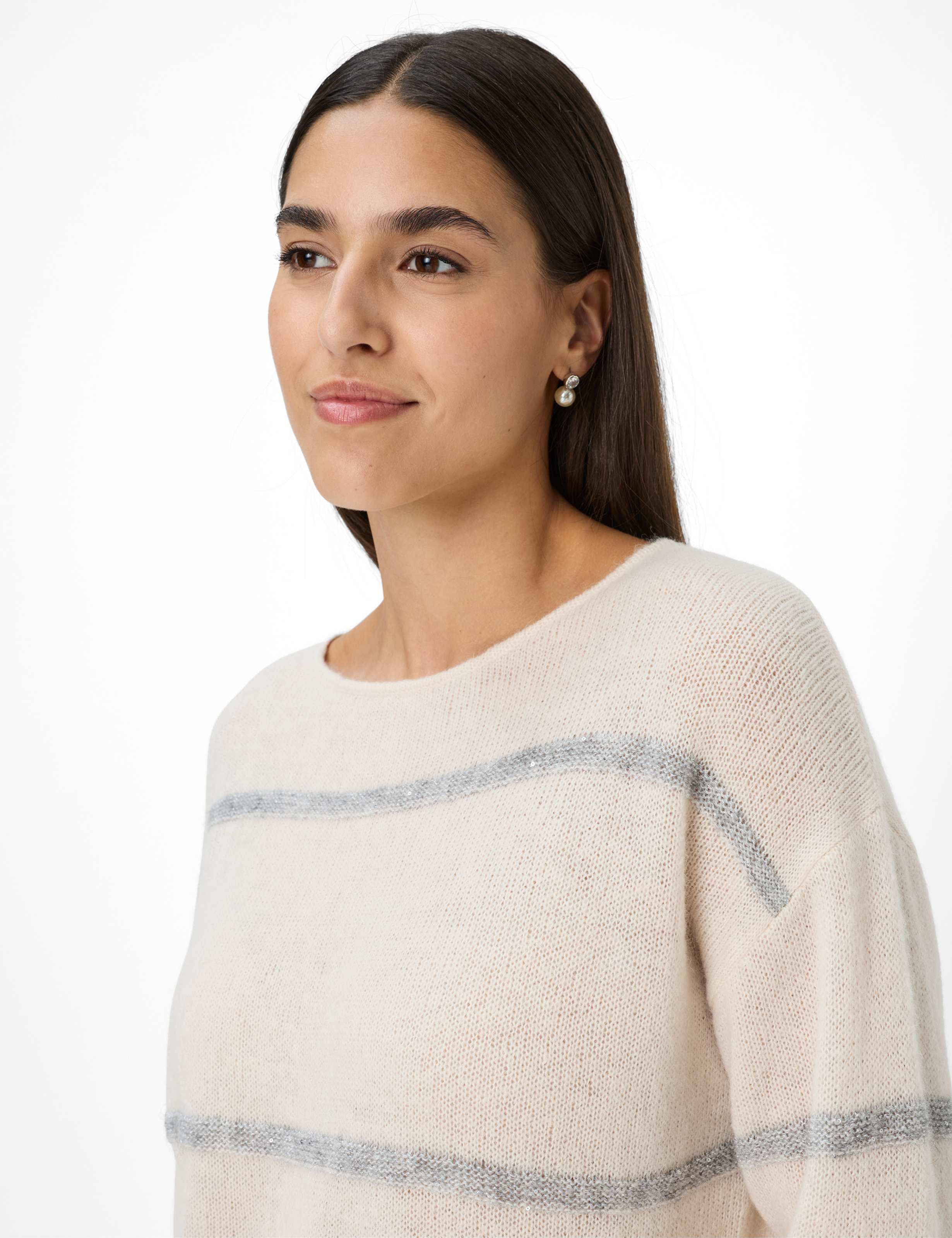 BRAX LISA Pullover/Longsleeve - Misty Oyster Stripes - 90189900 31-2277-08 von BRAX