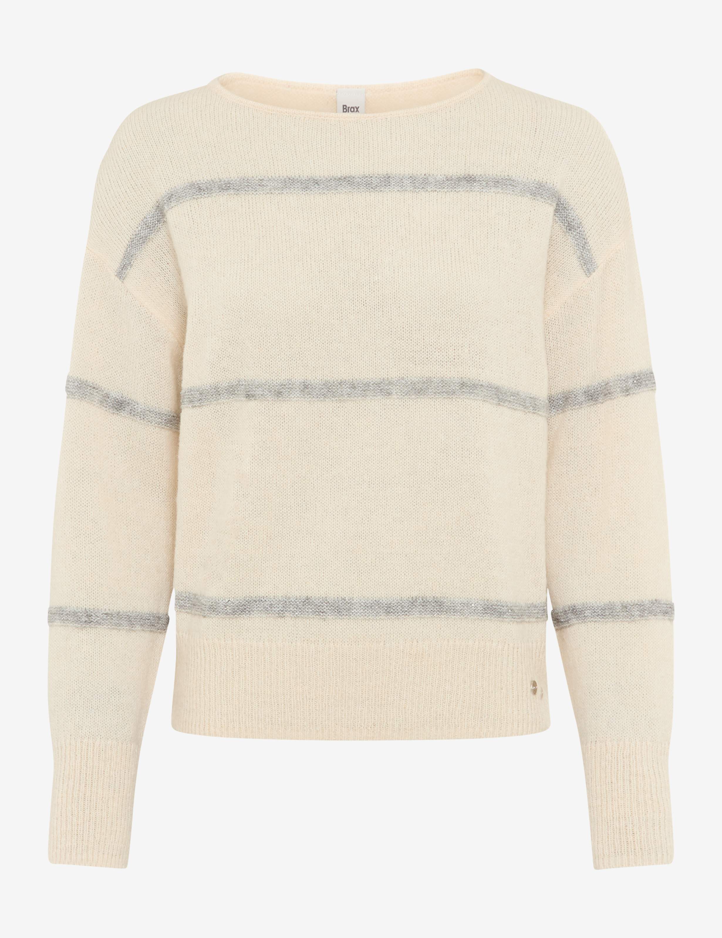 BRAX LISA Pullover/Longsleeve - Misty Oyster Stripes - 90189900 31-2277-08