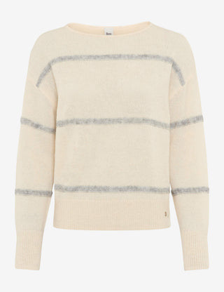BRAX LISA Pullover/Longsleeve - Misty Oyster Stripes - 90189900 31-2277-08