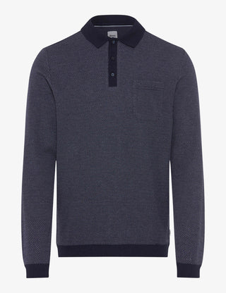 BRAX PAROS JBT Pullover/Longsleeve - Midnight Jacquard Blue - 70434500 21-4217-13