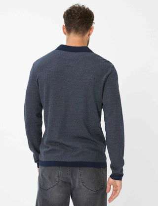 BRAX PAROS JBT Pullover/Longsleeve - Midnight Jacquard Blue - 70434500 21-4217-13