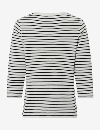 BRAX BONNIE Pullover/Longsleeve - Ivory Navy Stripe - 90653500 31-6617-22