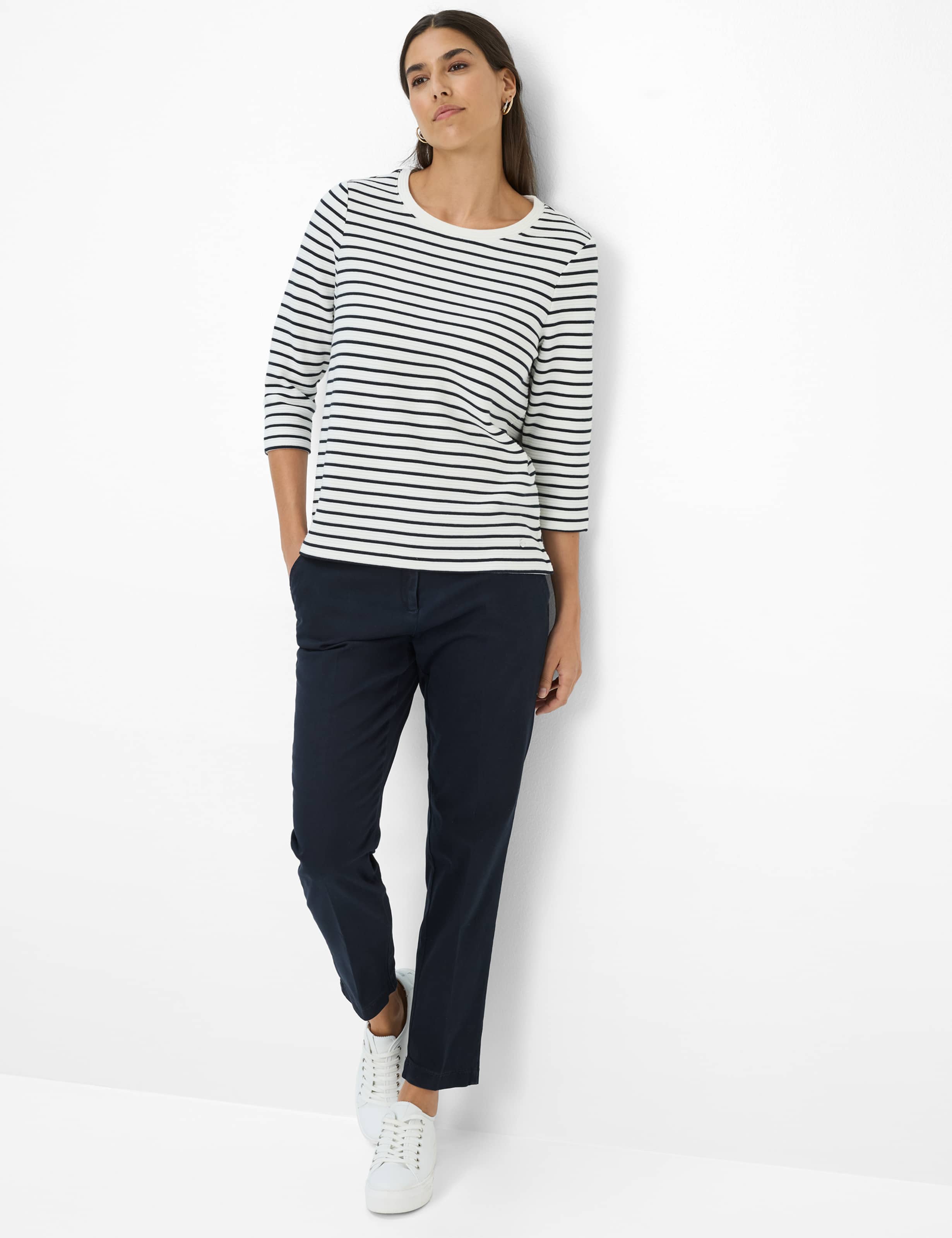 BRAX BONNIE Pullover/Longsleeve - Ivory Navy Stripe - 90653500 31-6617-22 von BRAX