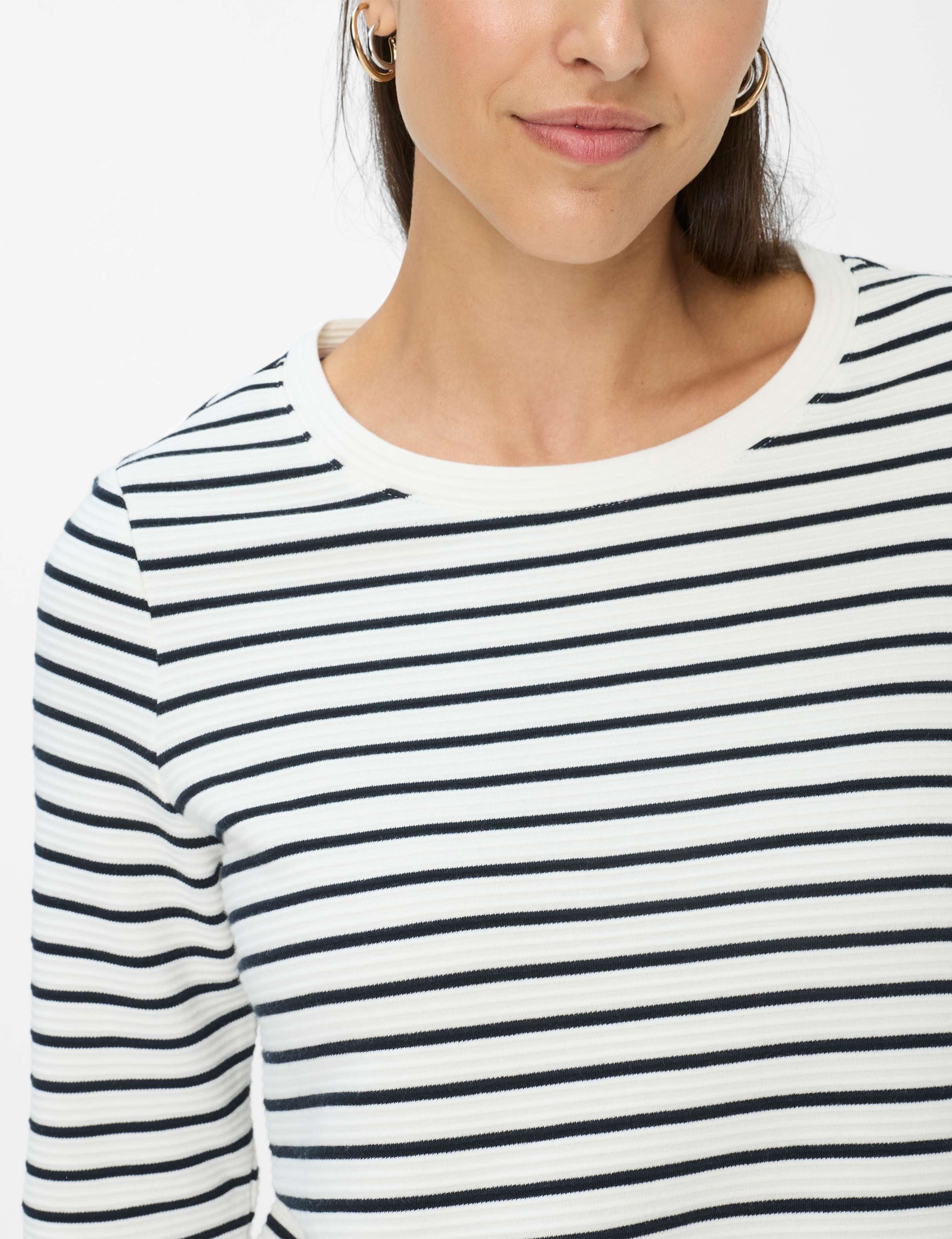 BRAX BONNIE Pullover/Longsleeve - Ivory Navy Stripe - 90653500 31-6617-22 von BRAX