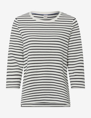 BRAX BONNIE Pullover/Longsleeve - Ivory Navy Stripe - 90653500 31-6617-22