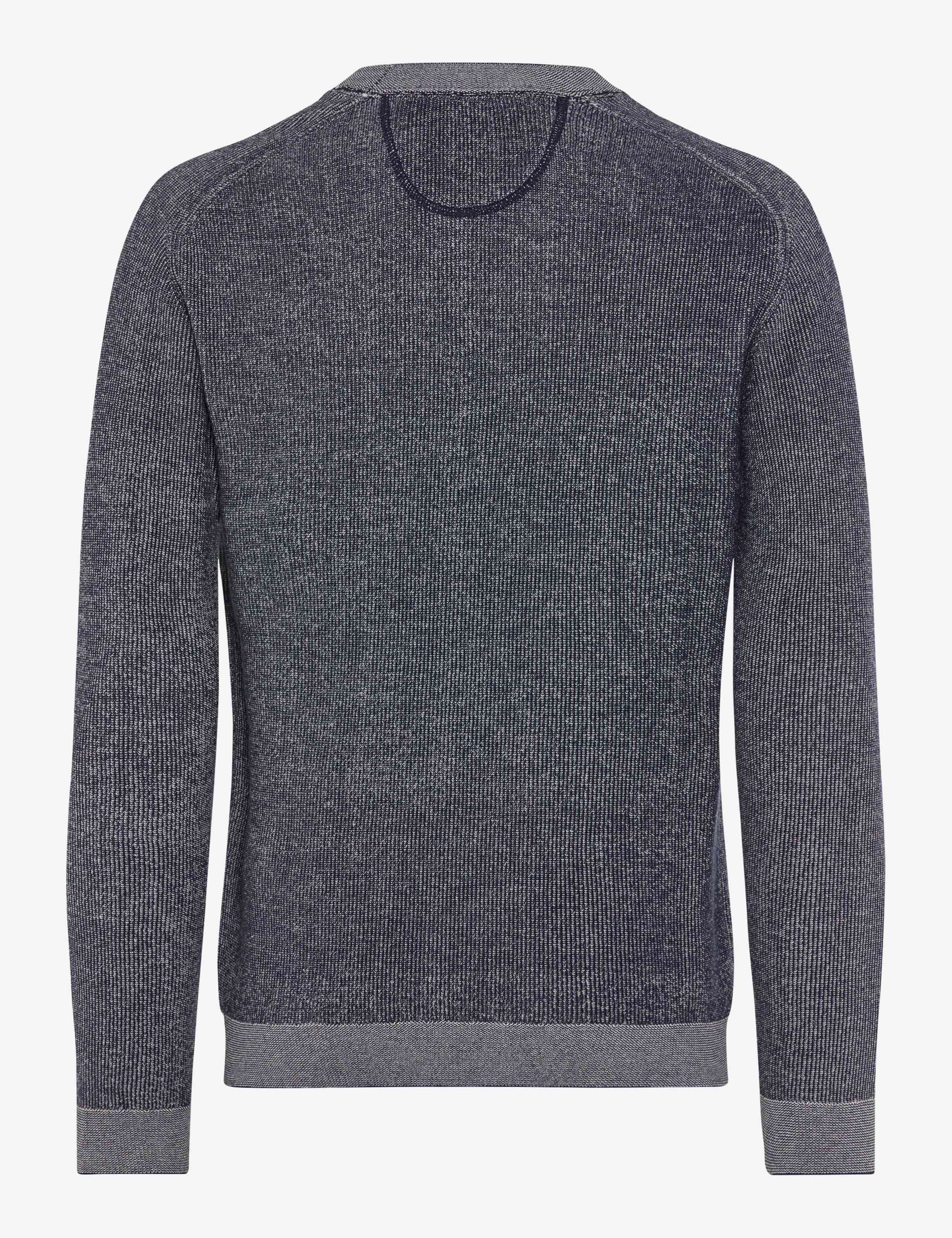 BRAX ROB Strickpullover Rundhals - Midnight Marle Blue - 70131400 27-3078-24