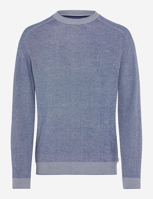 BRAX ROB Strickpullover Rundhals - Glacier Navy - 70131400 27-3078-27