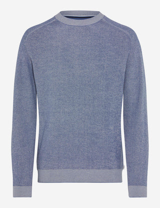 BRAX ROB Strickpullover Rundhals - Glacier Navy - 70131400 27-3078-27