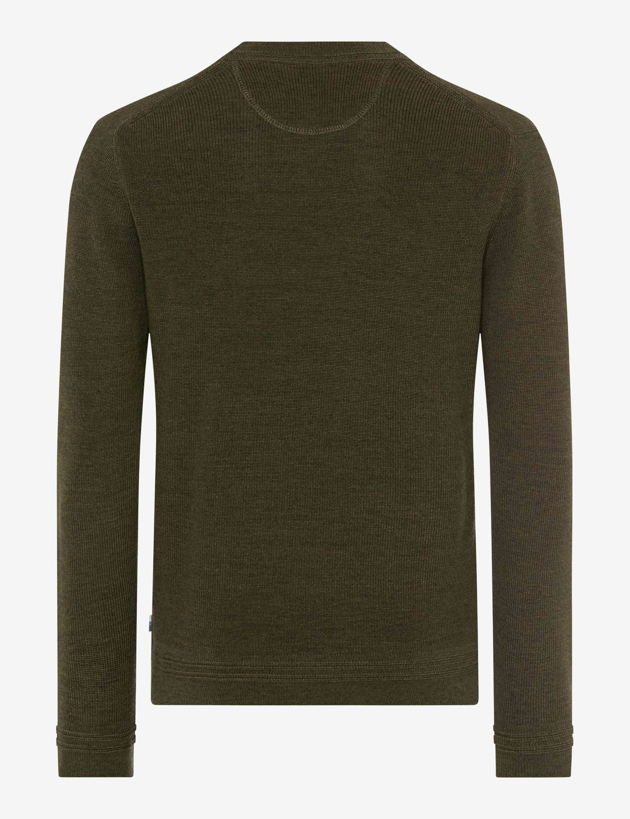 BRAX ROY Strickpullover Rundhals - Deep Moss Green - 70129300 21-2007-30 von BRAX