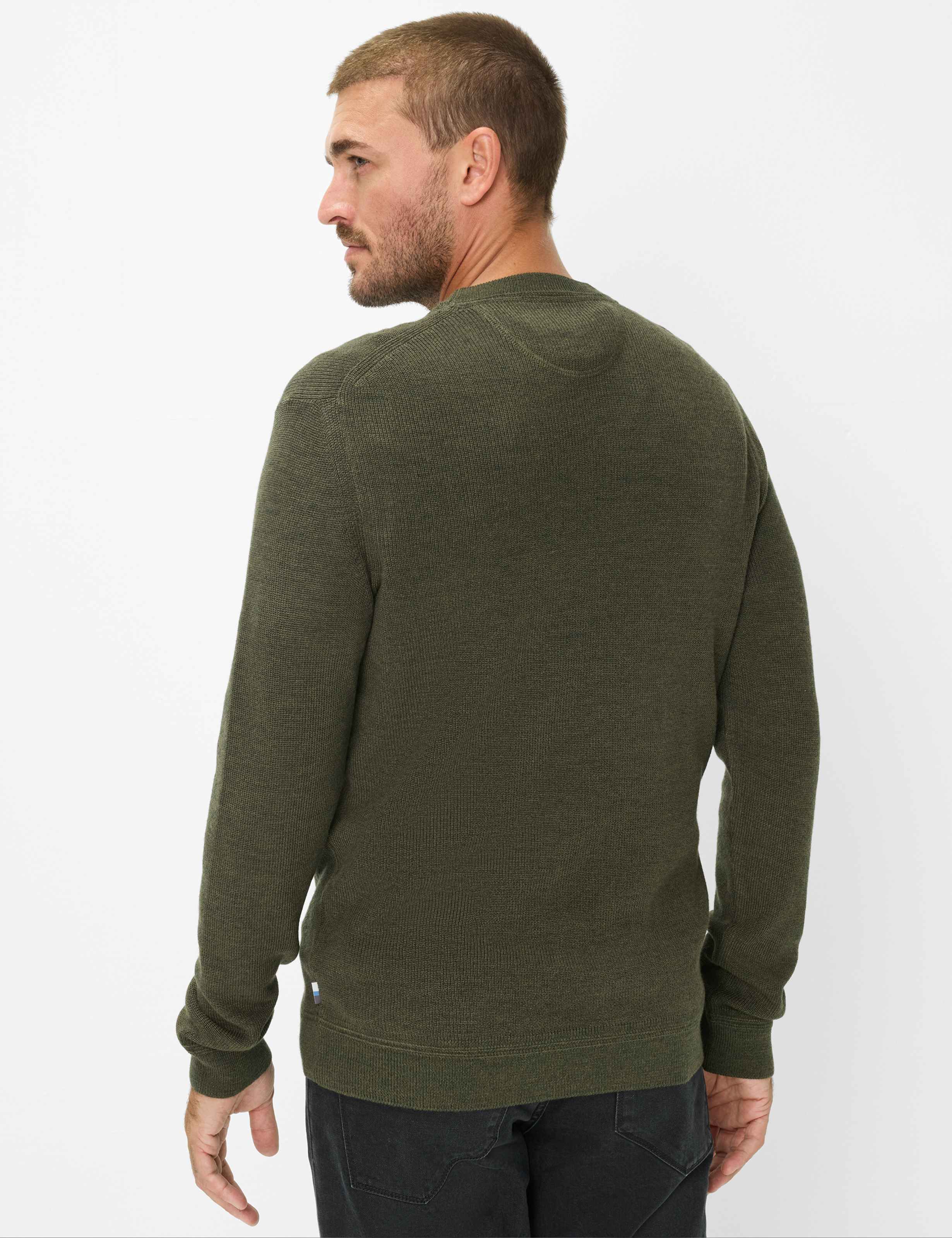 BRAX ROY Strickpullover Rundhals - Deep Moss Green - 70129300 21-2007-30 von BRAX