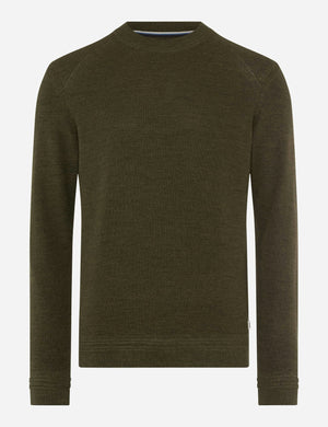 BRAX ROY Strickpullover Rundhals - Deep Moss Green - 70129300 21-2007-30