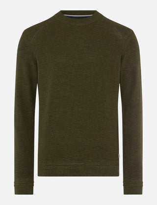 BRAX ROY Strickpullover Rundhals - Deep Moss Green - 70129300 21-2007-30