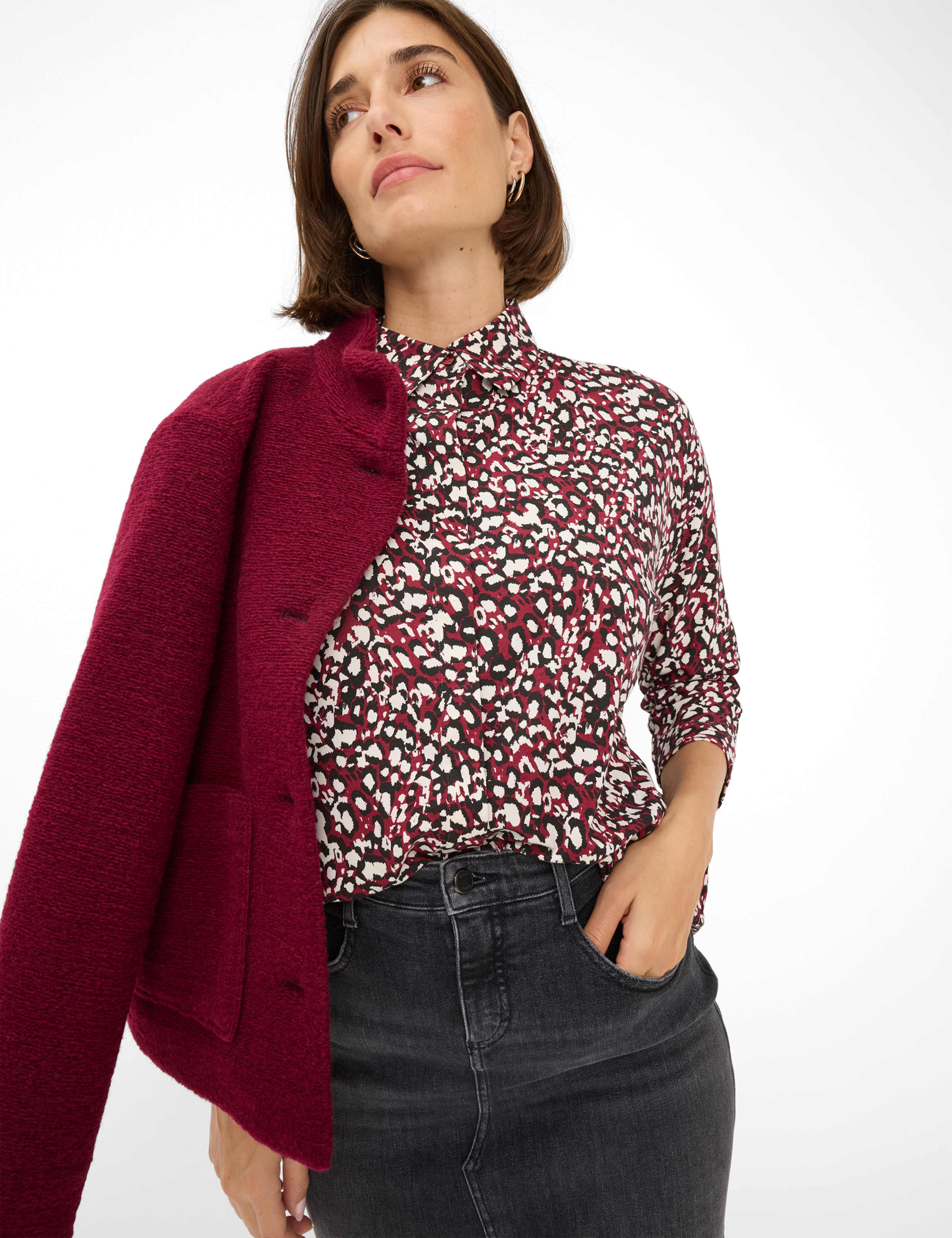 BRAX CELIA.M Bluse - Mulberry Mosaic - 90653800 31-3647-40 von BRAX