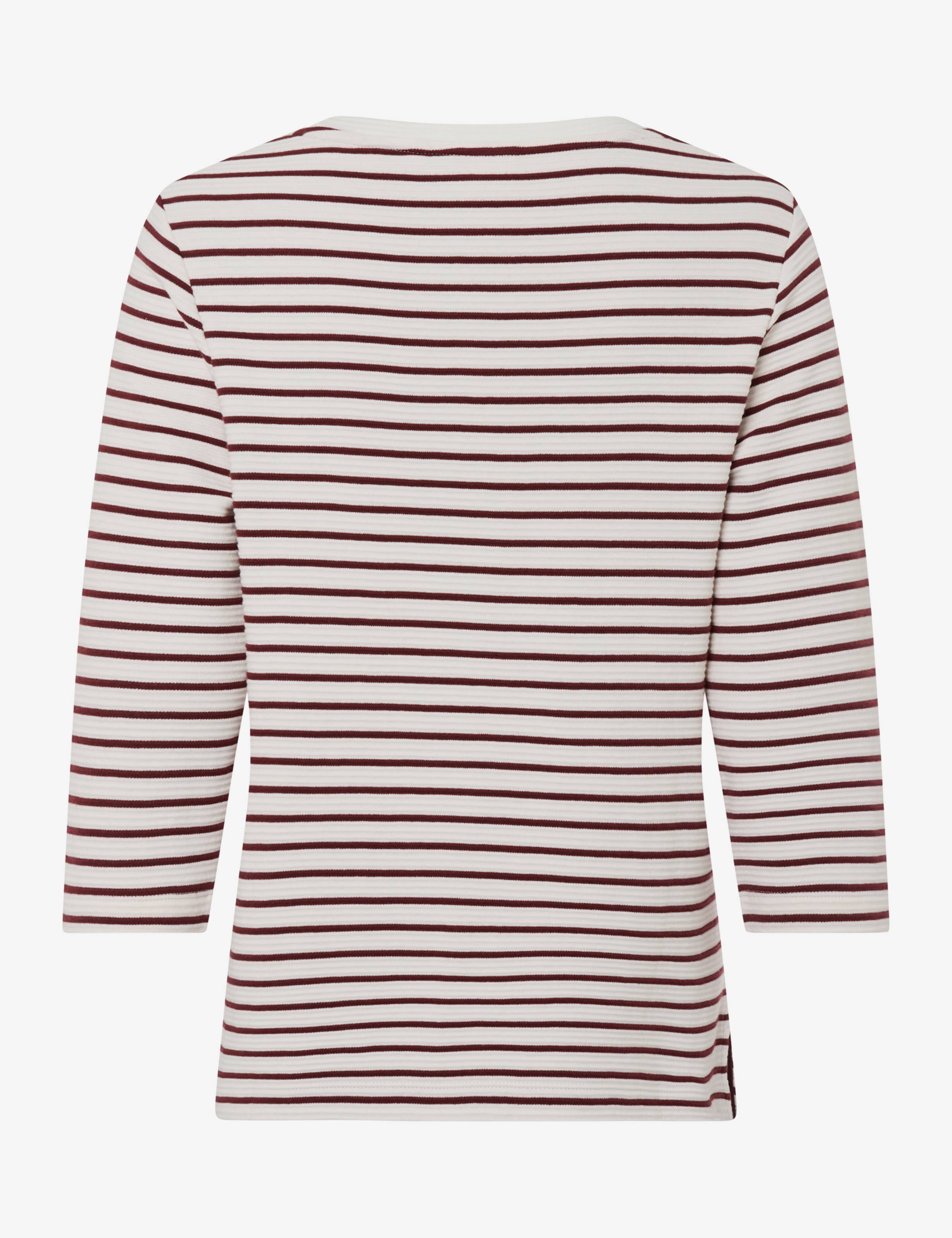 BRAX BONNIE Strickpullover - Crème Maroon Stripe - 90653500 31-6617-40