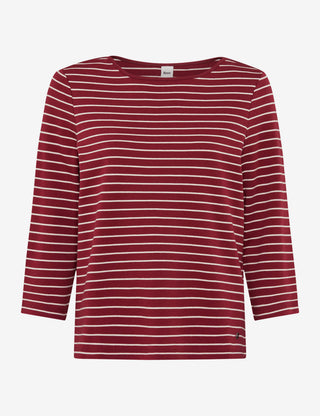 BRAX CIRA.M Pullover/Longsleeve - Mulberry Whiterose Stripe - 90651300 37-5868-40