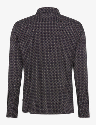 BRAX HAROLD JP Hemd - Midnight Rose Dot - 74422500 47-4028-41