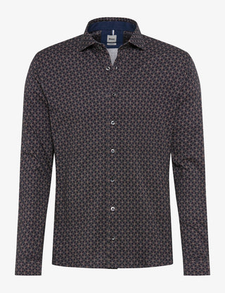 BRAX HAROLD JP Hemd - Midnight Rose Dot - 74422500 47-4028-41
