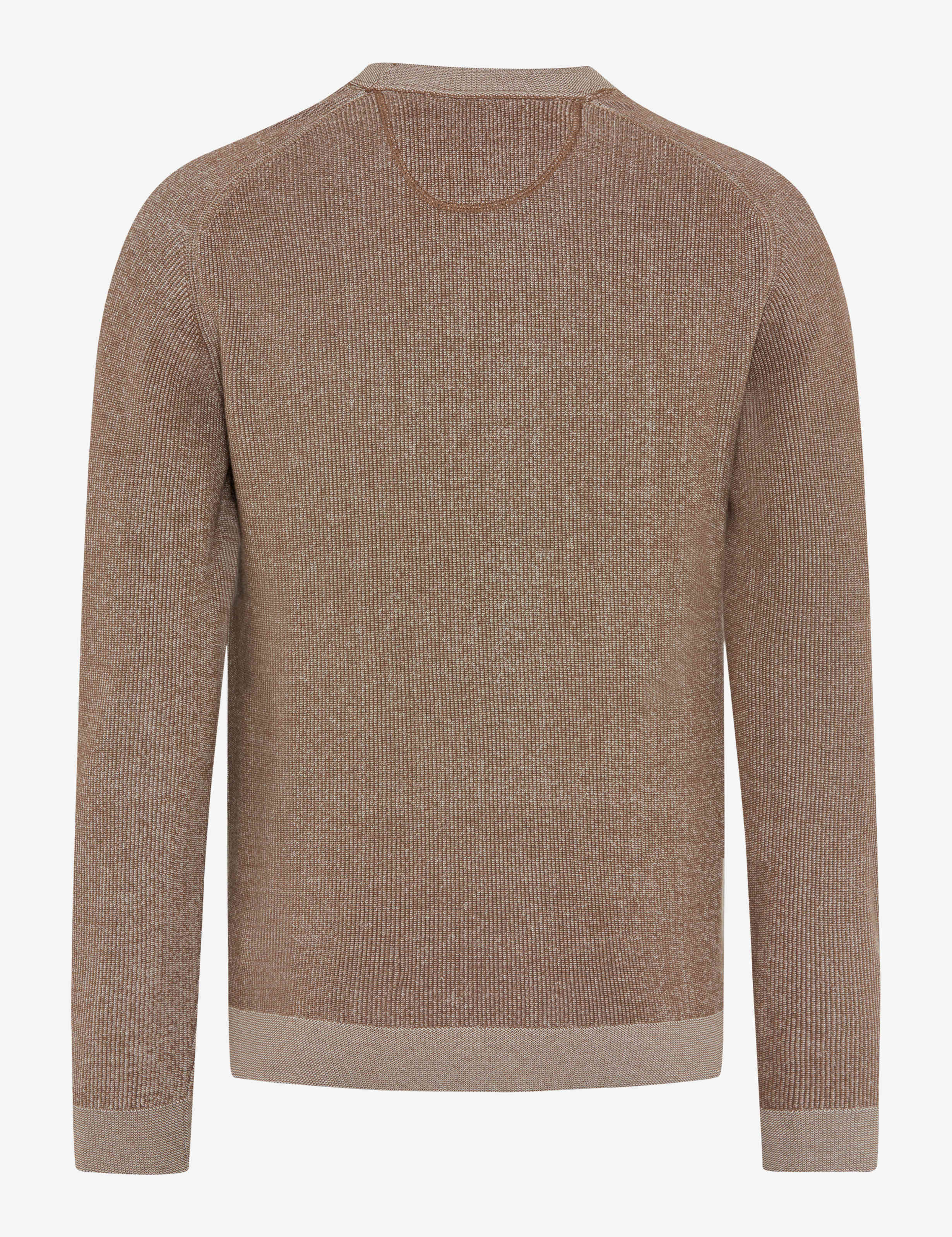 BRAX ROB Strickpullover Rundhals - Saddlewood Beige - 70131400 27-3078-53