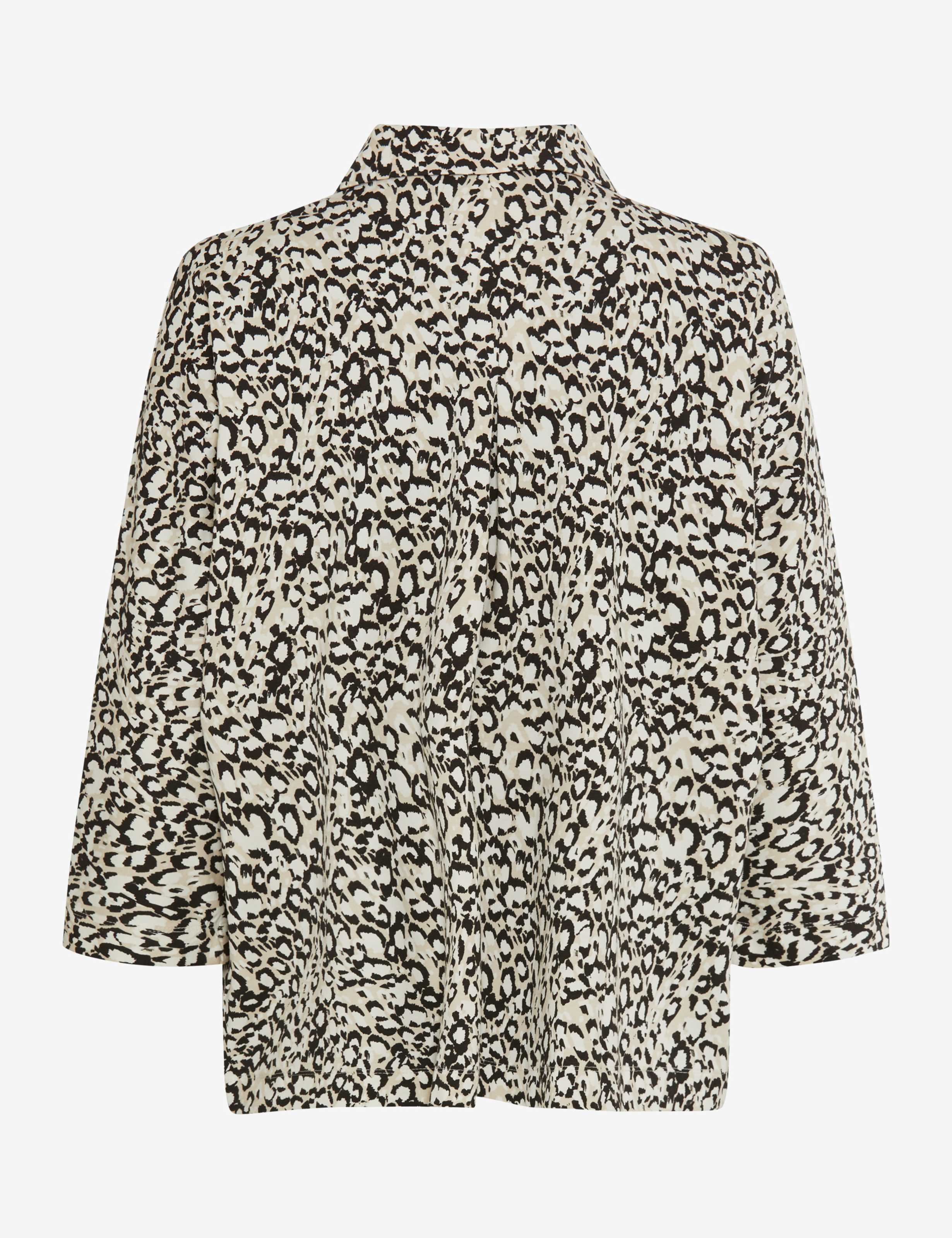 BRAX CELIA.M Bluse - Leopard Linen Beige - 90653800 31-3647-60