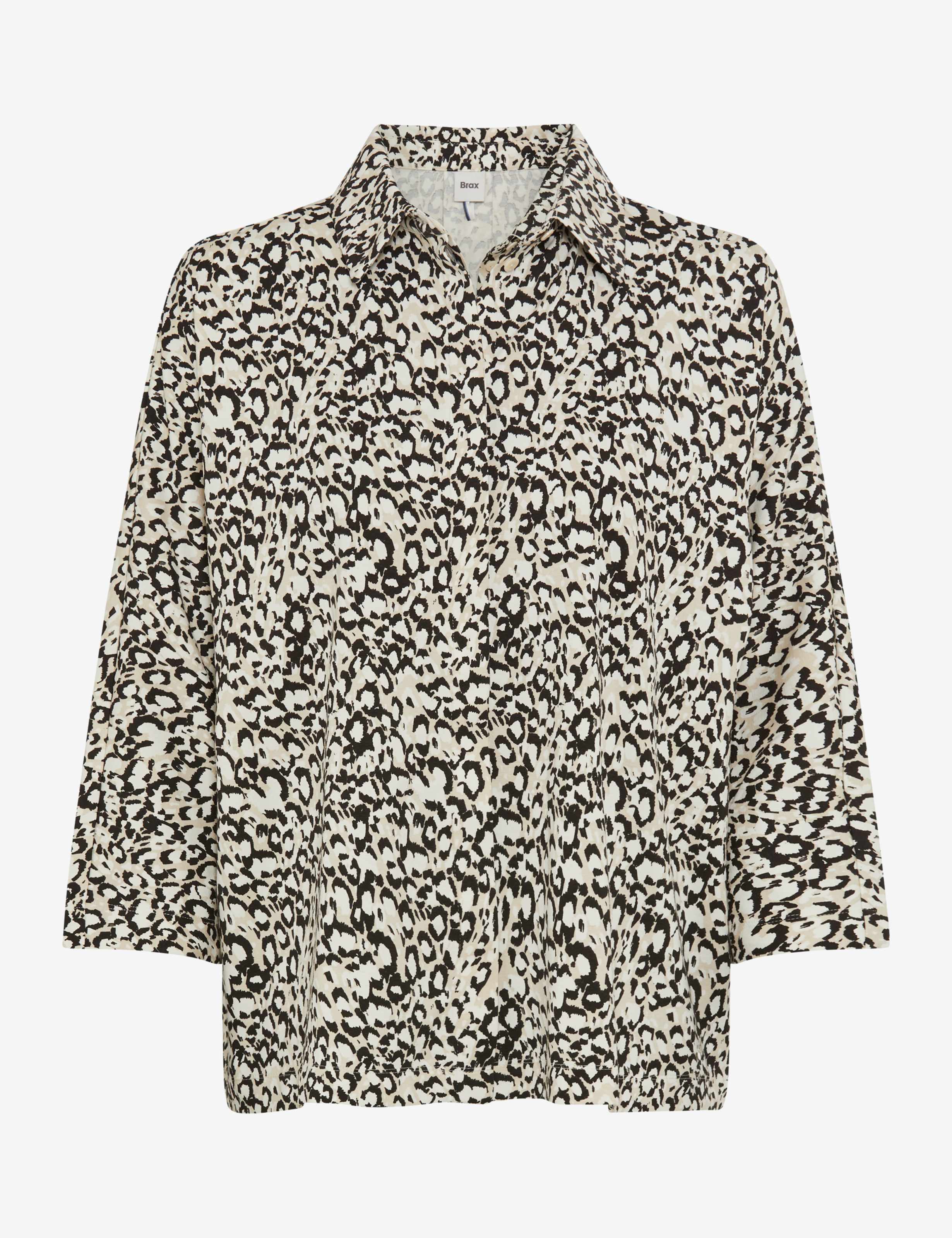BRAX CELIA.M Bluse - Leopard Linen Beige - 90653800 31-3647-60