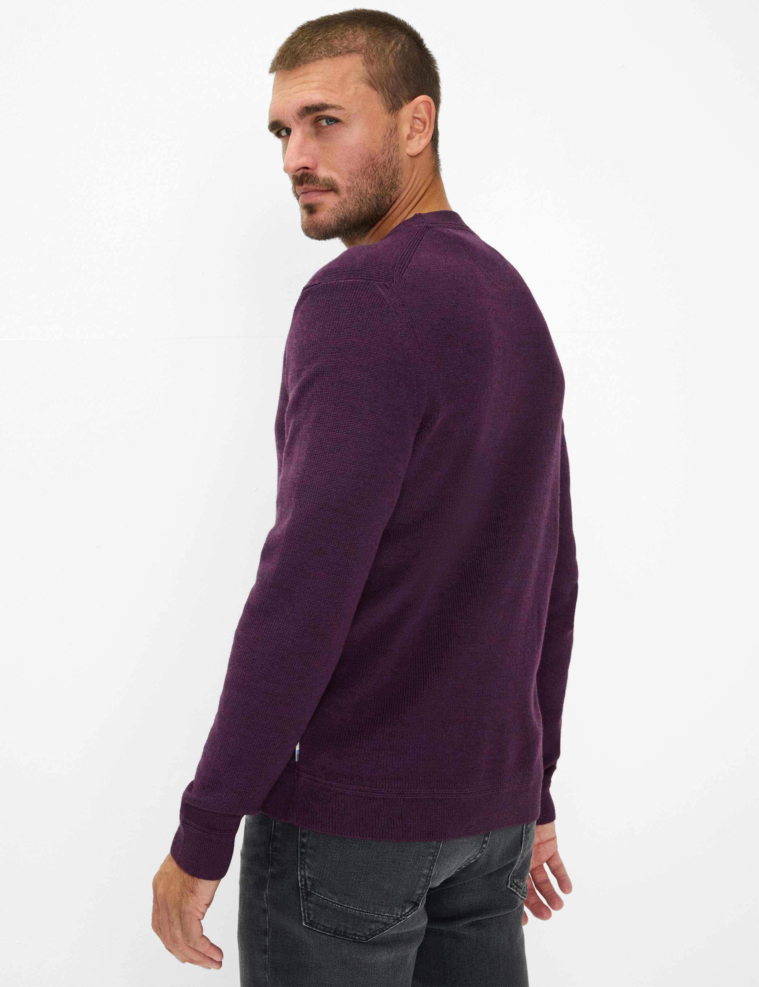BRAX ROY Strickpullover Rundhals - Blackberry Violet - 70129300 21-2007-88 von BRAX