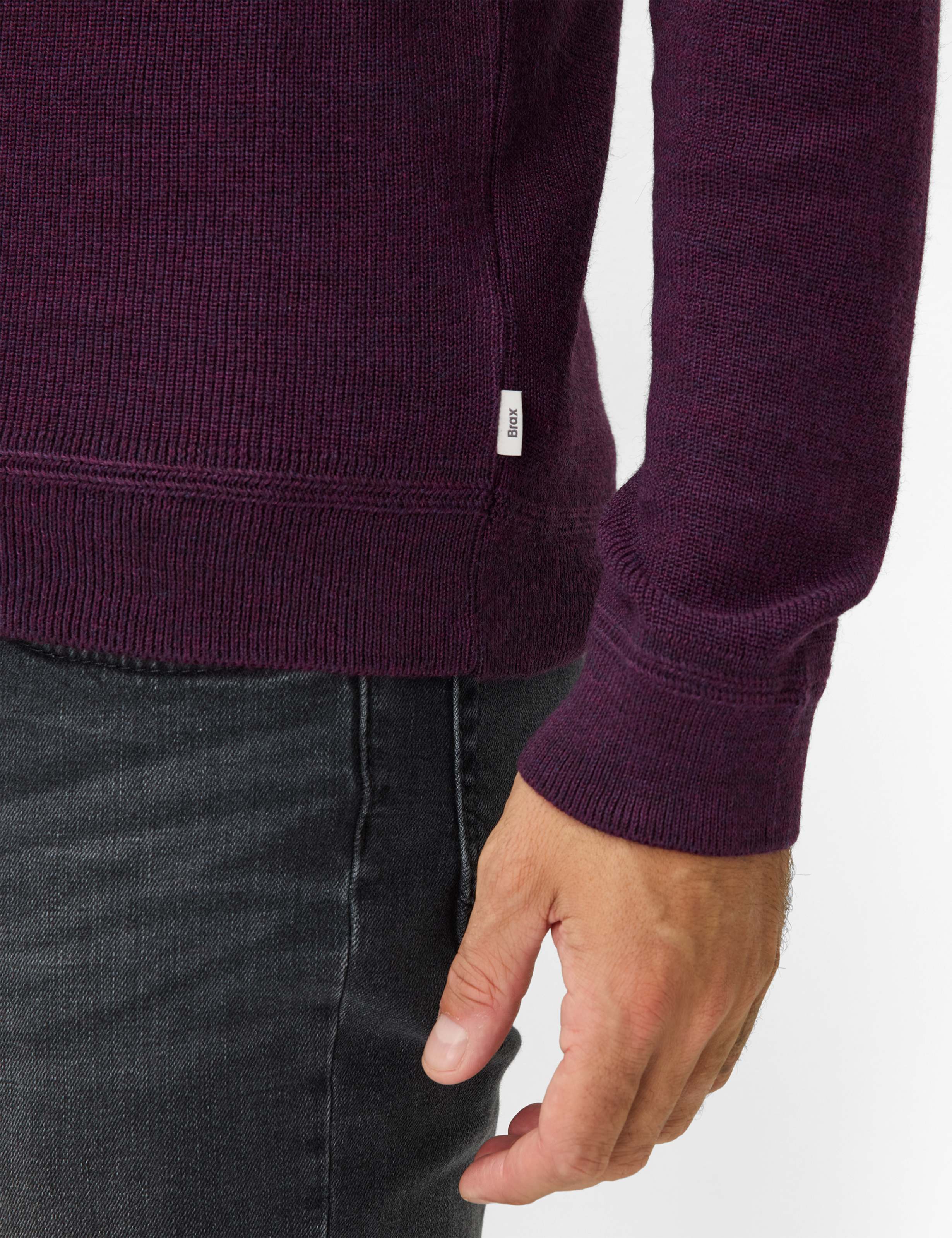BRAX ROY Strickpullover Rundhals - Blackberry Violet - 70129300 21-2007-88 von BRAX