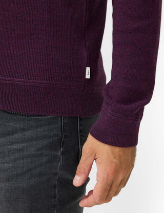 BRAX ROY Strickpullover Rundhals - Blackberry Violet - 70129300 21-2007-88