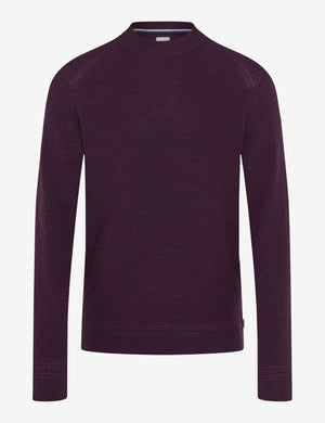 BRAX ROY Strickpullover Rundhals - Blackberry Violet - 70129300 21-2007-88